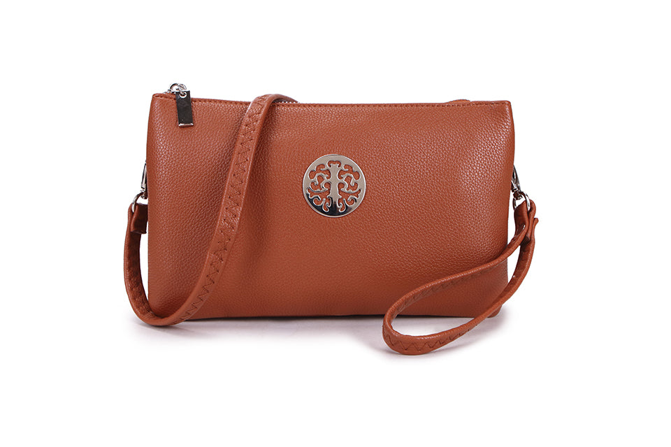 Crossover Body Handbag tan/brown