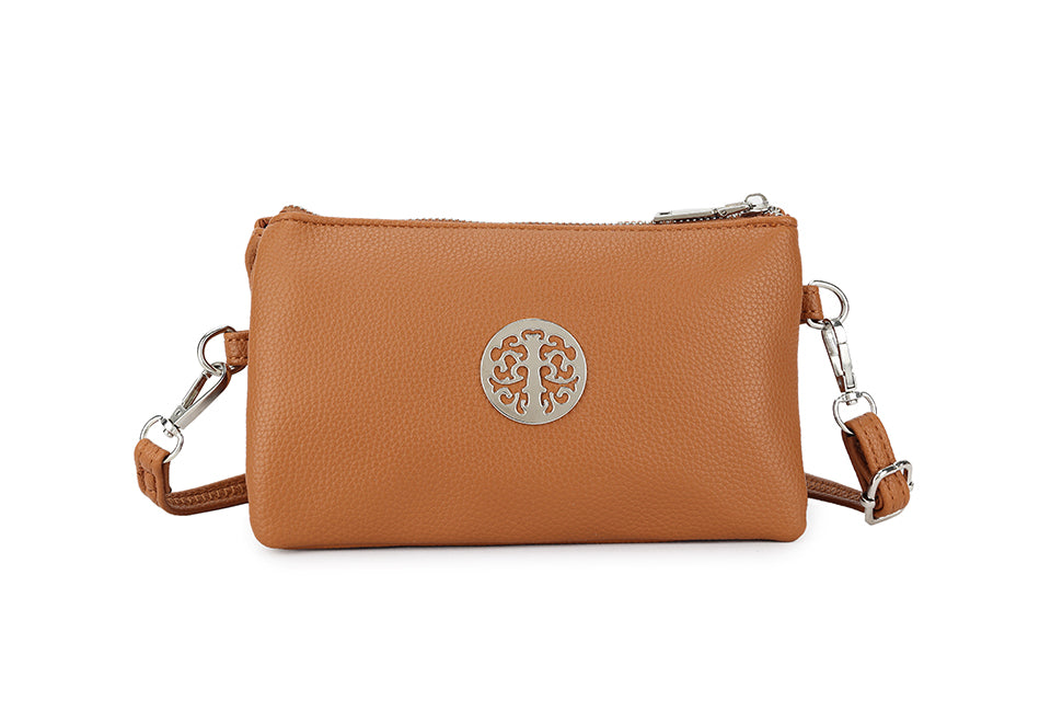 Crossover Body Handbag Tan